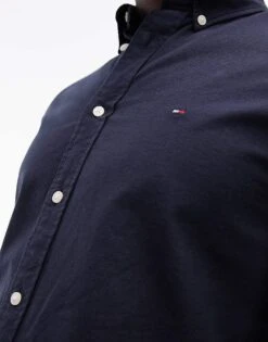 Tommy Hilfiger Oxford Shirt In Navy For Men Desert Sky -Tommy Hilfiger Store 206878141 3