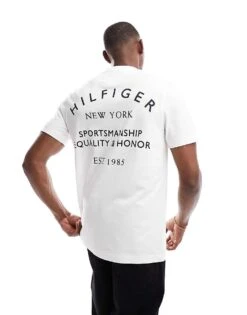 Tommy Hilfiger Back Print T-shirt In White For Men -Tommy Hilfiger Store 206878174 1 white 1
