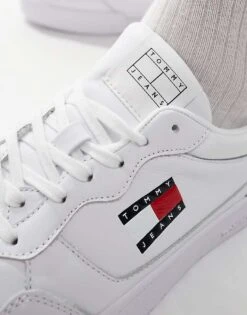 Tommy Jeans Essential Cupsole Trainers In White For Men -Tommy Hilfiger Store 206885348 4