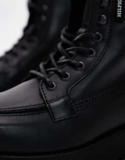 Tommy Hilfiger Lace Up Leather Boots In Black For Men -Tommy Hilfiger Store 206885379 3