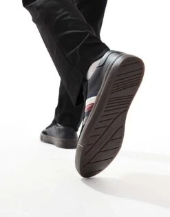 Tommy Hilfiger Cupset Trainers In Black With Gum Sole For Men -Tommy Hilfiger Store 206885380 3