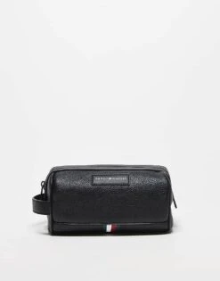 Tommy Hilfiger Pu Leather Washbag In Black For Men -Tommy Hilfiger Store 206885381 1 black 1