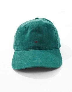 Tommy Hilfiger Flag Cap In Forest Green For Men Ornamental Green -Tommy Hilfiger Store 206885406 3