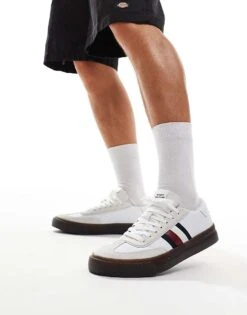 Tommy Hilfiger Cupset Trainers In White With Gum Sole For Men -Tommy Hilfiger Store 206885456 4