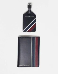 Tommy Hilfiger Passport Holder & Luggage Tab Gift Set In Navy For Men Space Blue -Tommy Hilfiger Store 206885491 3