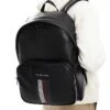 Tommy Hilfiger Foundation Stripe Backpack In Black For Men