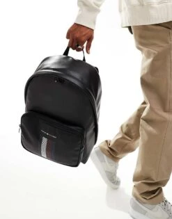 Tommy Hilfiger Foundation Stripe Backpack In Black For Men -Tommy Hilfiger Store 206885494 3