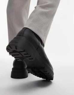 Tommy Hilfiger Chunky Leather Chelsea Boots In Black For Men -Tommy Hilfiger Store 206885544 3