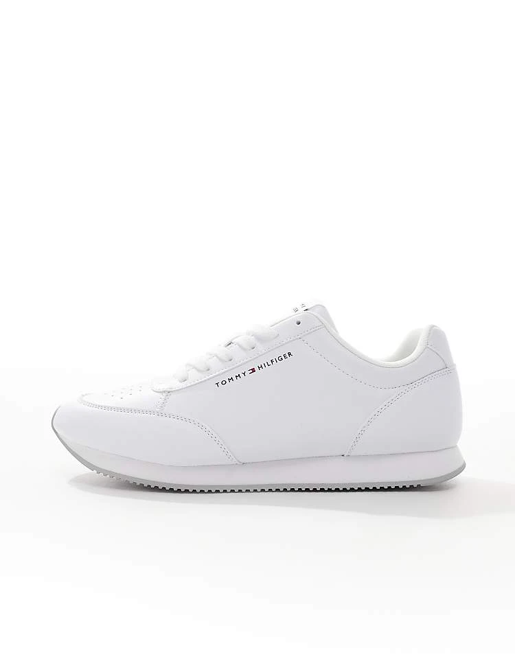 Tommy Hilfiger Runner Stripe Trainers In White For Men 4 Tommy Hilfiger Runner Stripe Trainers In White For Men - Image 2