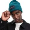 Tommy Hilfiger Patch Logo Ribbed Beanie In Teal For Men Ornamental Green -Tommy Hilfiger Store 206885632 1 ornamentalgreen