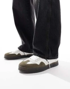 Tommy Jeans Greenwich Retro Trainers With Gum Sole In White For Men Ecru -Tommy Hilfiger Store 206885707 3