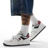 Tommy Jeans Retro Basket Trainers In White Red And Navy For Men Sweet Cayenne -Tommy Hilfiger Store 206885770 1 sweetcayenne
