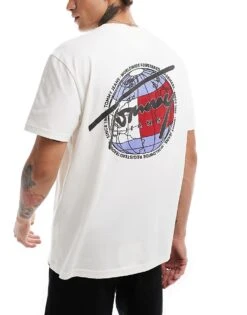 Tommy Jeans Globe Graphic T-shirt In White For Men -Tommy Hilfiger Store 206979986 1 white 1