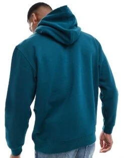 Tommy Jeans Logo Drawstring Hoody In Green Blue For Men -Tommy Hilfiger Store 207178195 4