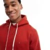 Tommy Hilfiger Drawstring Fleece Hoody In Red For Men -Tommy Hilfiger Store 207180321 1 red