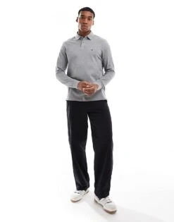 Tommy Hilfiger Long Sleeve Regular Polo Shirt In Grey For Men -Tommy Hilfiger Store 207180456 3