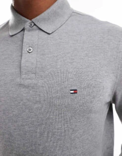 Tommy Hilfiger Long Sleeve Regular Polo Shirt In Grey For Men -Tommy Hilfiger Store 207180456 4