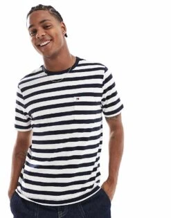 Tommy Hilfiger Patch Pocket Crew Neck T-Shirt In Multi For Men Dark Blue -Tommy Hilfiger Store 207180477 1 darkblue 1