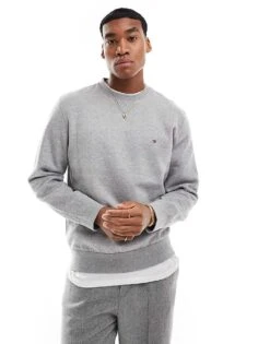 Tommy Hilfiger Fleece Crew Neck Sweatshirt In Grey For Men -Tommy Hilfiger Store 207180893 1 grey 1