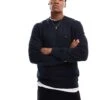 Tommy Hilfiger Fleece Crew Neck Sweatshirt In Dark Blue For Men -Tommy Hilfiger Store 207180981 1 darkblue