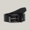 Tommy Hilfiger Leather Square Buckle Belt In Black For Men -Tommy Hilfiger Store 207218637 1 black