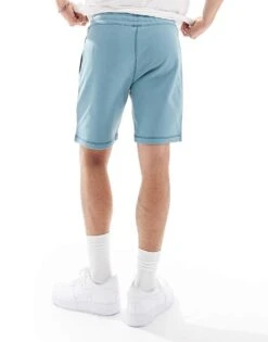 Tommy Hilfiger Multi Logo Sweat Shorts In Light Blue For Men -Tommy Hilfiger Store 207240736 5