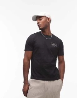 Tommy Hilfiger Label Logo T-shirt In Black For Men -Tommy Hilfiger Store 207282812 3