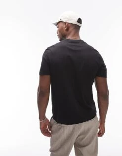 Tommy Hilfiger Label Logo T-shirt In Black For Men -Tommy Hilfiger Store 207282812 4