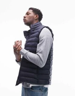 Tommy Hilfiger Padded Gilet In Navy For Men Desert Sky