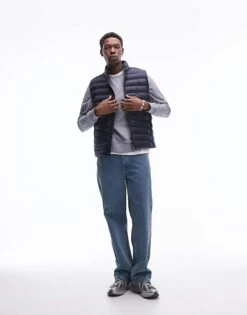 Tommy Hilfiger Padded Gilet In Navy For Men Desert Sky -Tommy Hilfiger Store 207282823 4