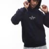Tommy Hilfiger Central Logo Hoodie In Navy For Men Desert Sky -Tommy Hilfiger Store 207282846 1 desertsky