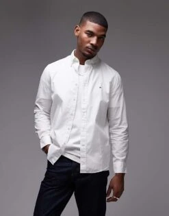 Tommy Hilfiger Flex Poplin Shirt In White For Men