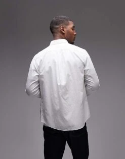 Tommy Hilfiger Flex Poplin Shirt In White For Men -Tommy Hilfiger Store 207282879 4