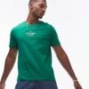 Tommy Hilfiger Central Logo T-shirt In Green For Men Nouveau Green -Tommy Hilfiger Store 207282925 1 nouveaugreen