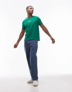 Tommy Hilfiger Central Logo T-shirt In Green For Men Nouveau Green -Tommy Hilfiger Store 207282925 3