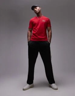 Tommy Hilfiger Label Logo T-shirt In Red For Men Medium Red -Tommy Hilfiger Store 207282934 3