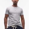Tommy Hilfiger Logo Tipped T-shirt In Grey For Men Medium Grey Heather -Tommy Hilfiger Store 207282966 1 mediumgreyheather