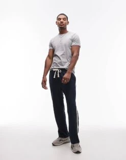 Tommy Hilfiger Logo Tipped T-shirt In Grey For Men Medium Grey Heather -Tommy Hilfiger Store 207282966 3