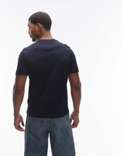 Tommy Hilfiger Box Logo T-shirt In Navy For Men Desert Sky -Tommy Hilfiger Store 207282988 3