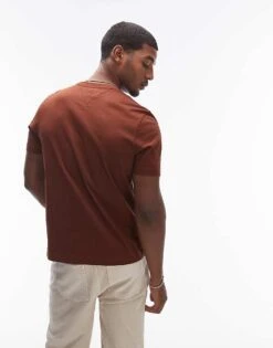 Tommy Hilfiger Script Logo T-shirt In Brown For Men Rich Mocha -Tommy Hilfiger Store 207283005 3