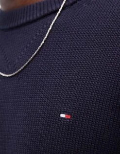 Tommy Hilfiger Chunky Knit Jumper In Navy For Men Desert Sky -Tommy Hilfiger Store 207283021 4