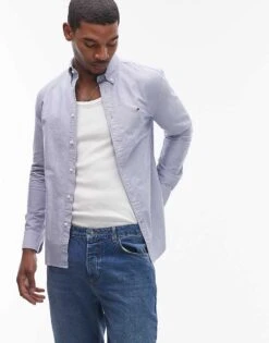 Tommy Hilfiger Heritage Oxford Shirt In Light Blue For Men Royal Blue -Tommy Hilfiger Store 207283068 1 royalblue 1