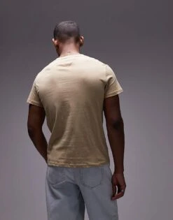 Tommy Jeans 2 Pack Linear Logo T-shirts In Khaki And Beige For Men Green / Tan -Tommy Hilfiger Store 207285734 4