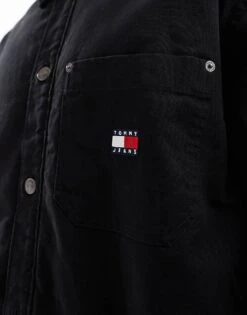 Tommy Jeans Cord Overshirt In Black For Men -Tommy Hilfiger Store 207285756 3