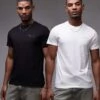Tommy Jeans 2 Pack Linear Logo T-shirts In Black And White For Men Black /ecru -Tommy Hilfiger Store 207285781 1 blackecru