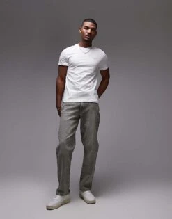 Tommy Jeans 2 Pack Linear Logo T-shirts In Black And White For Men Black /ecru -Tommy Hilfiger Store 207285781 3