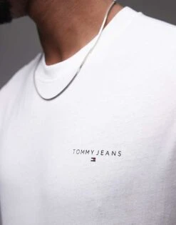Tommy Jeans 2 Pack Linear Logo T-shirts In Black And White For Men Black /ecru -Tommy Hilfiger Store 207285781 4