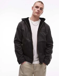 Tommy Jeans Hooded Jacket In Black For Men Bristol Black -Tommy Hilfiger Store 207285826 3