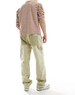 Tommy Jeans Cord Carpenter Trousers In Beige For Men Kelp -Tommy Hilfiger Store 207285852 3