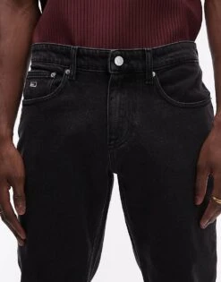 Tommy Jeans Scanton Slim Jeans In Black Wash For Men Denim Black -Tommy Hilfiger Store 207285876 5